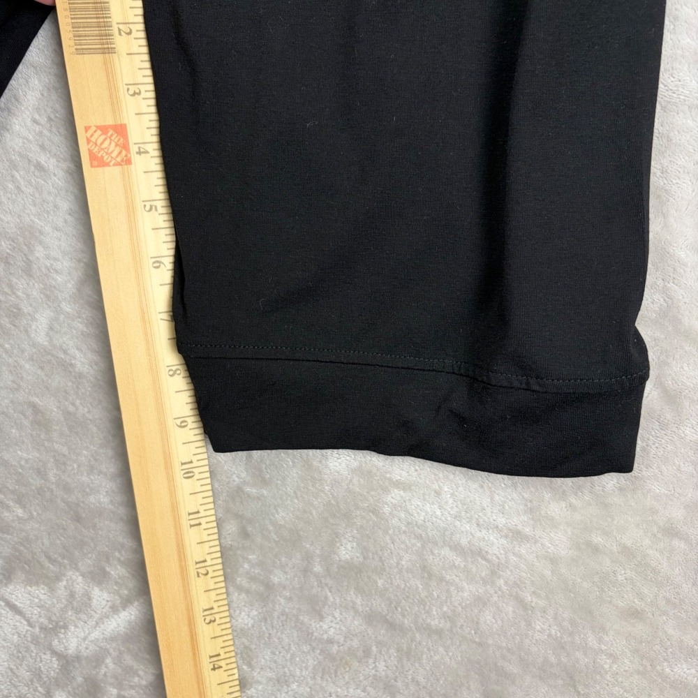 Tekbika by Alembika Top Dunes Size M Womens Black Boxy Striped Hem Art To Wear - Picture 6 of 12